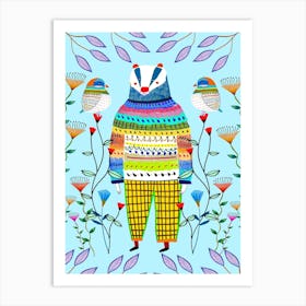 Badger Wild Art Print