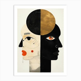 two Faces art print  Art Print