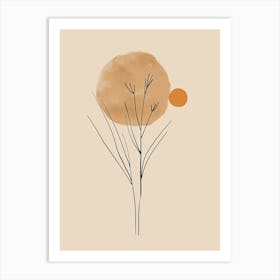 Zurich Botanical Garden Boho Line Art Art Print