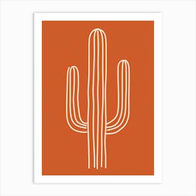 Cactus Line Drawing Organ Pipe Cactus 2 Art Print