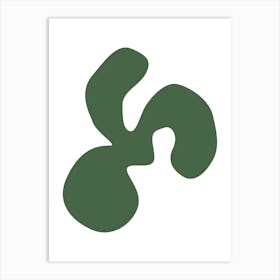 Green Squiggle Art Print