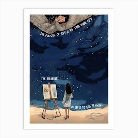 Person Of Life To The Sky Art Print