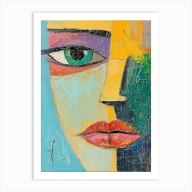 Abstract Of A Woman'S Face Art Print