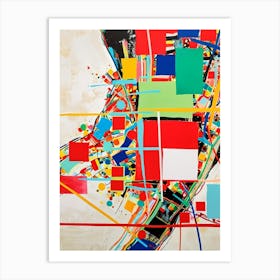 Abstract Cityscape By Daniel Art Print