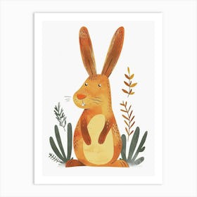 Rex Rabbit Kids Illustration 3 Art Print