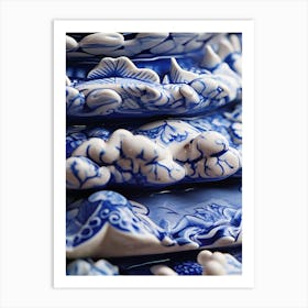 Blue And White China Art Print