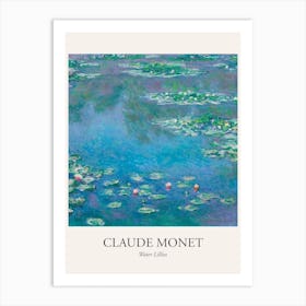 Water Lillies, Claude Monet Square Art Print Poster Art Print