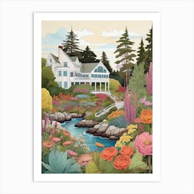 House By The Stream Art Print