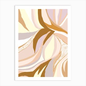 Modern Abstract Brown Lilac Art Print