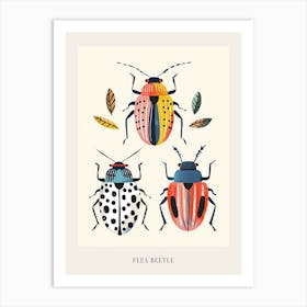 Colourful Insect Illustration Flea Beetle 8 Poster Art Print