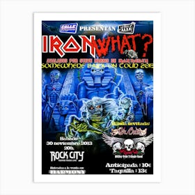 Iron Maiden 2008 Tour Concert Program Poster Tour Book Art Print