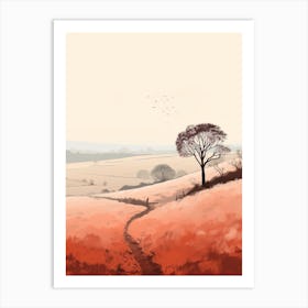 The West Mendip Way England 2 Hiking Trail Landscape Art Print