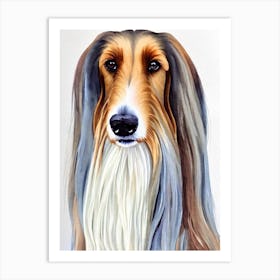 Afghan Hound Watercolour 3 Dog Art Print