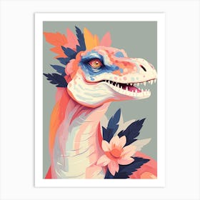 Colourful Dinosaur Jobaria 3 Art Print