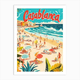 Aihrgdesign A 1970s Inspired Travel Poster For Casablanca 4 Art Print