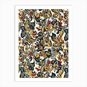 Aster Amaze London Fabrics Floral Pattern 1 Art Print