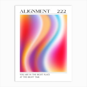 Alignment, Angel Number 222, Aura Gradient Art Print