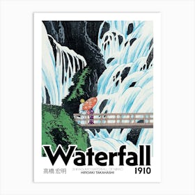 Waterfall Hiroaki Takahashi Japanese Modern Graphic Poster Art Print