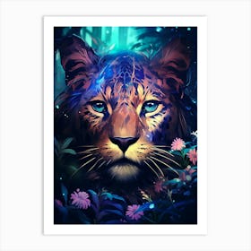 Lion In The Forest Art Print