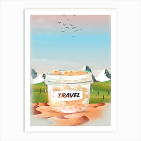 Travel Money Jar Art Print