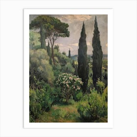 Cypress Trees 4 Art Print