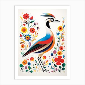 Scandinavian Bird Illustration Lapwing 4 Art Print