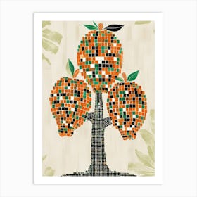 Orange Tree Mosaic Art Print