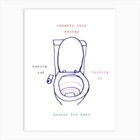 Doodle Art Toilet Art Print