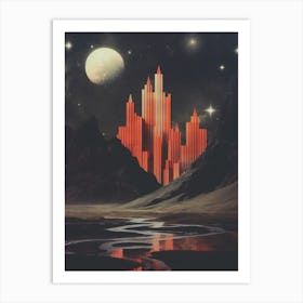 Other worldly Cosmic landscape Art Print