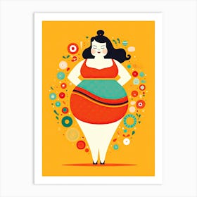 Serene Body Positivity Journey Art Print