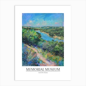Memorial Museum Austin Texas Oil Painting 1 Poster Art Print