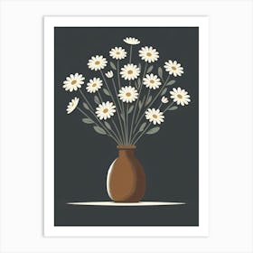 Daisies In A Vase 16 Art Print