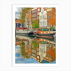 Amsterdam Canal Landscape Art Print