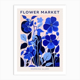 Blue Flower Market Poster Morning Glory 3 Art Print