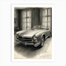 Mercedes Sl Art Print