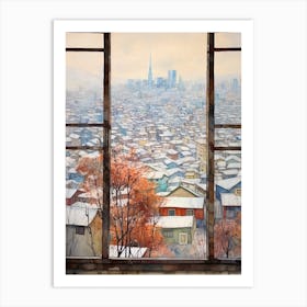 Winter Cityscape Seoul South Korea 2 Art Print