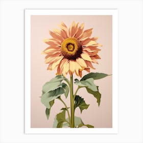 Floral Illustration Sunflower 3 Art Print