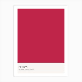 Berry Colour Block Poster Art Print