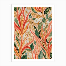 Flames in the Forest Art Print