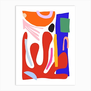 Jazz Abstract Cut Out Art Print