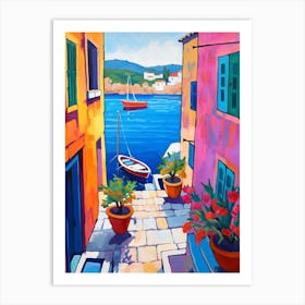 Korcula Croatia 3 Fauvist Painting Art Print