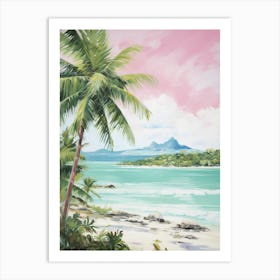 A Canvas Painting Of Matira Beach, Bora Bora 2 Art Print