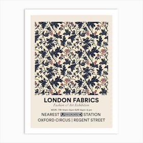 Poster Lily Lane London Fabrics Floral Pattern 1 Art Print