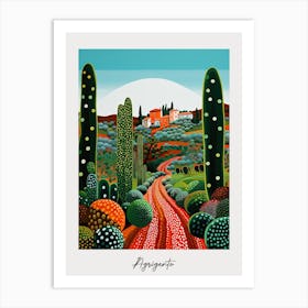 Poster Of Agrigento, Italy, Illustration In The Style Of Pop Art 4 Art Print