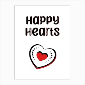 Happy Hearts Nordic Xmas collection Art Print