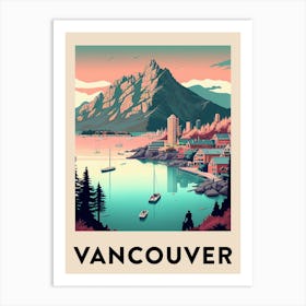 Vancouver 4 Vintage Travel Poster Art Print