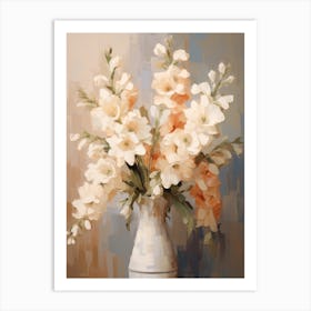 Delphinium Flower Still Life Painting 3 Dreamy Art Print