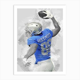 T.J. Hockenson Detroit Lions Art Print