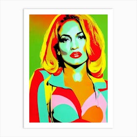 Jennifer Lopez 2 Colourful Pop Art Art Print