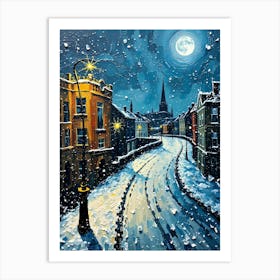 Snowy Street 2 Art Print